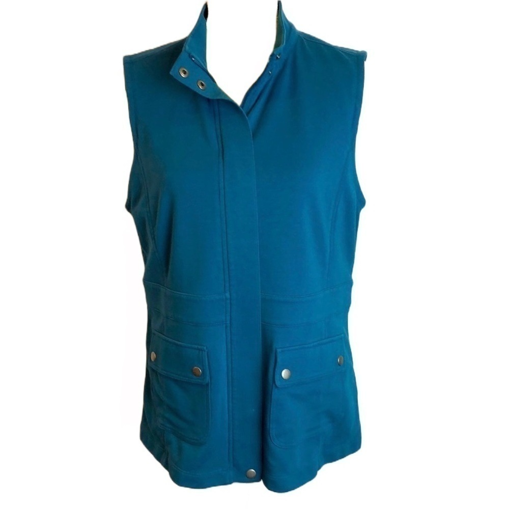 T by Talbots Activewear‎ Cotton Blend Full Zip Vest